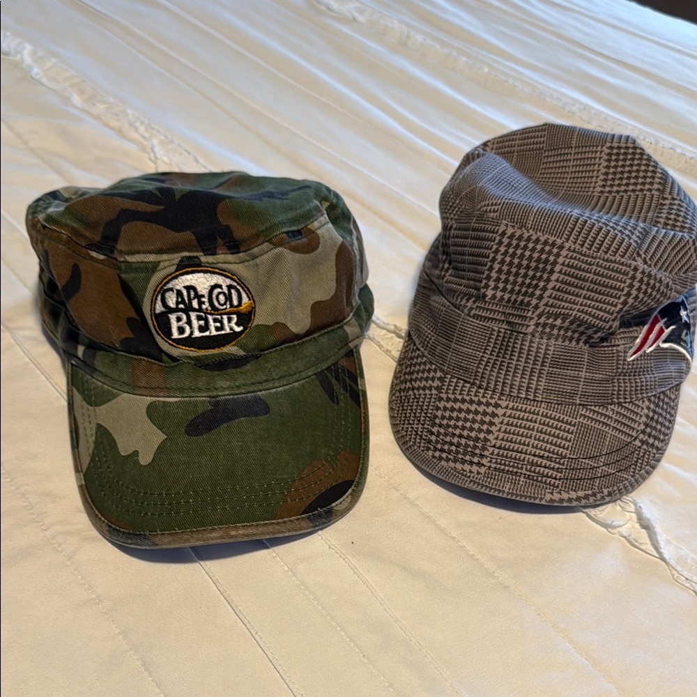 Patriots team hat and cape cod hat. Sold together.